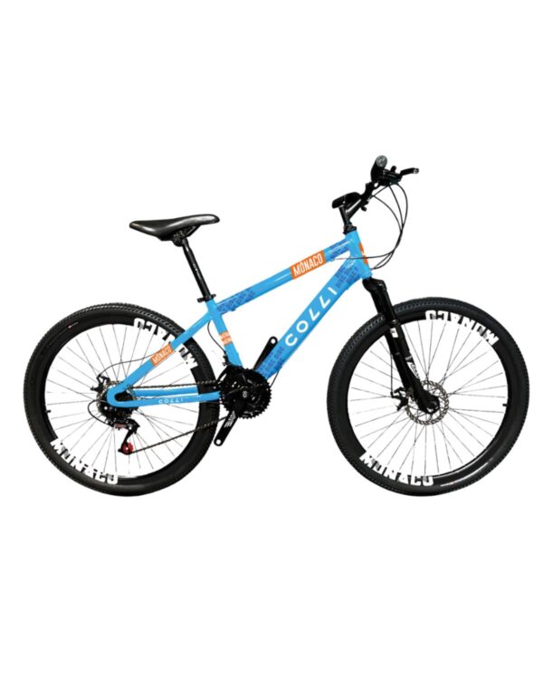 Bicicleta Aro 26 Colli Mônaco 21v Freio A Disco E Suspensão – Azul Champanhe