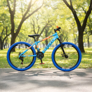 Bicicleta Aro 26 Colli Grau 21V Freio A Disco E Suspensão – Azul Champanhe