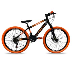 Bicicleta Aro 26 Colli Grau 21V Freio A Disco E Suspensão – Preto Fosco