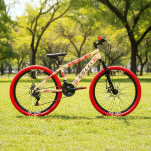 Bicicleta Aro 26 Colli Grau 21V Freio A Disco E Suspensão – Bege