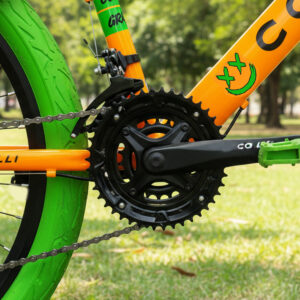 Bicicleta Aro 26 Colli Grau 21V Freio A Disco E Suspensão – Laranja Neon