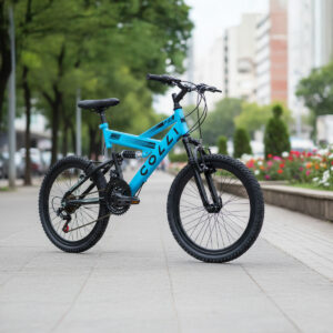 Bicicleta Aro 20 Colli Gps 21 Marchas Dupla Suspensão – Azul Champanhe