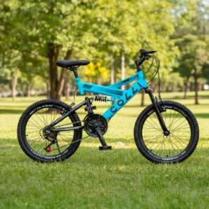 Bicicleta Aro 20 Colli Gps 21 Marchas Dupla Suspensão – Azul Champanhe