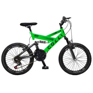 Bicicleta Aro 20 Colli Gps 21 Marchas Dupla Suspensão – Verde Neon