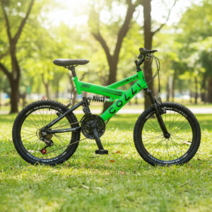 Bicicleta Aro 20 Colli Gps 21 Marchas Dupla Suspensão – Verde Neon