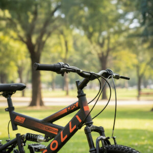 Bicicleta Aro 20 Colli Gps 21 Marchas Dupla Suspensão – Preto Fosco/Laranja Neon