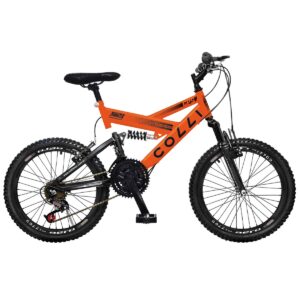 Bicicleta Aro 20 Colli Gps 21 Marchas Dupla Suspensão – Laranja Neon