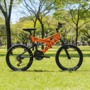 Bicicleta Aro 20 Colli Gps 21 Marchas Dupla Suspensão – Laranja Neon