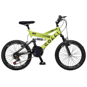 Bicicleta Aro 20 Colli Gps 21 Marchas Dupla Suspensão – Amarelo Neon