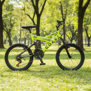 Bicicleta Aro 20 Colli Gps 21 Marchas Dupla Suspensão – Amarelo Neon