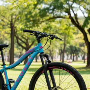 Bicicleta Aro 29 Colli Eudora Alumínio 21v Freio A Disco – Azul Champanhe/Rosa Neon