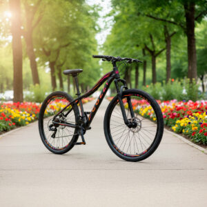 Bicicleta Aro 29 Colli Eudora Alumínio 21v Freio A Disco – Preto Pink e Laranja