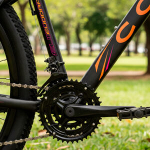Bicicleta Aro 29 Colli Eudora Alumínio 21v Freio A Disco – Preto Pink e Laranja