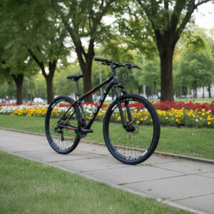 Bicicleta Aro 29 Colli Toronto Shimano 21v Freio A Disco – Preto Fosco e Laranja Neon