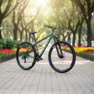 Bicicleta Aro 29 Colli Toronto Shimano 21v Freio A Disco – Verde Militar e Laranja
