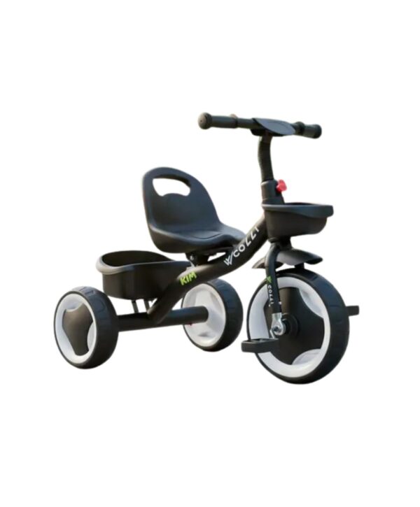 Triciclo Infantil Colli Aro 12 Com Cesto Duplo Kim Preto Fosco