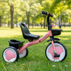 Triciclo Infantil Colli Aro 12 Com Cesto Duplo Kika Rosa