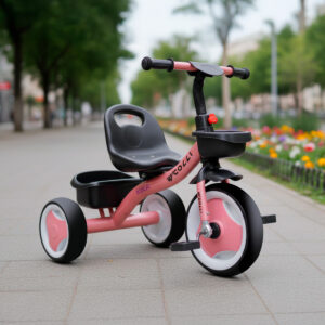 Triciclo Infantil Colli Aro 12 Com Cesto Duplo Kika Rosa