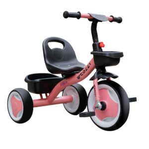 Triciclo Infantil Colli Aro 12 Com Cesto Duplo Kika Rosa