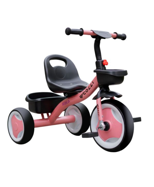 Triciclo Infantil Colli Aro 12 Com Cesto Duplo Kika Rosa