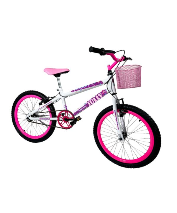 Bicicleta Infantil Colli Jully Aro 20 Com Cestinha – Branco