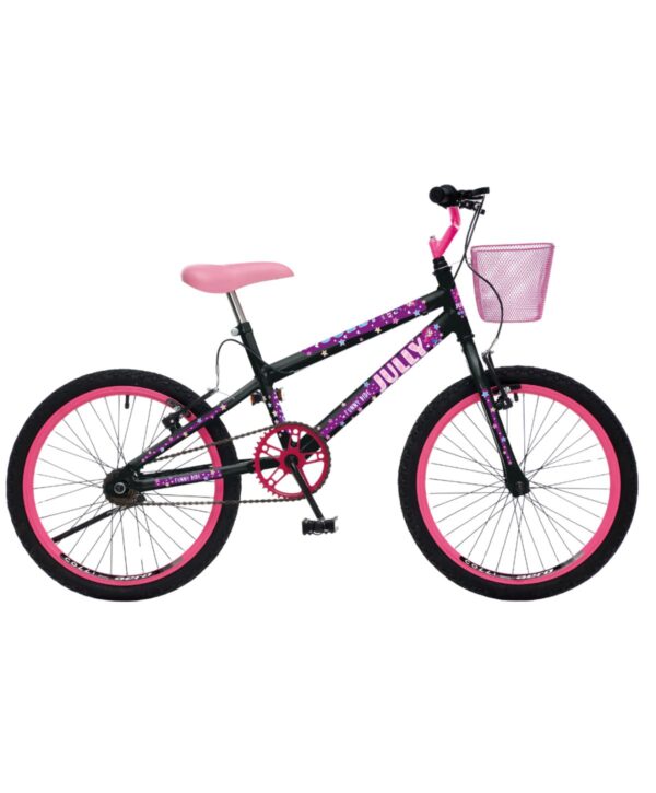 Bicicleta Infantil Colli Jully Aro 20 Com Cestinha – Preto Fosco