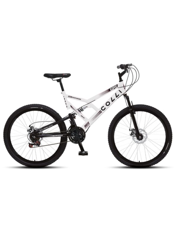 Bicicleta Aro 26 Colli 21v EXCLUSIVA Gps Freio A Disco E Suspensão – Branco