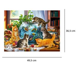 Quebra Cabeça 500 Peças  Gatinhos e o Aquário – Grow