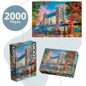 Quebra Cabeça 2000 Peças Tower Bridge no Outono – Grow