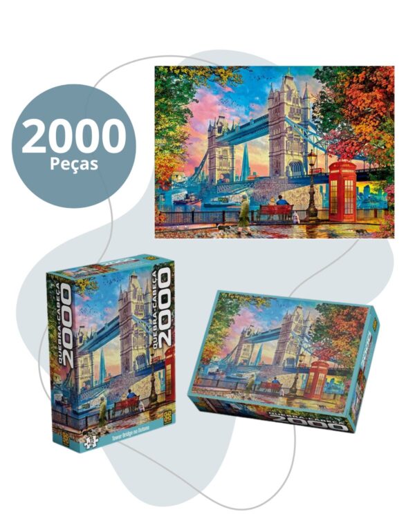Quebra Cabeça 2000 Peças Tower Bridge no Outono – Grow