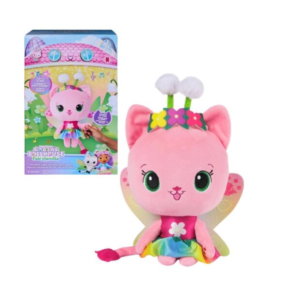 Pelúcia Kitty Fada de 30cm com Luz e Som – Gabby’s Dollhouse – Sunny