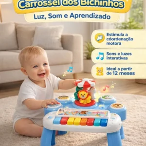 Mesinha Musical Infantil Carrossel Bichinhos Luz E Som – Cardoso