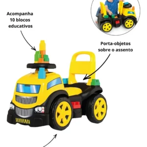 TRUCK IN RIDE ON AMARELA CAIXA INDIVIDUAL