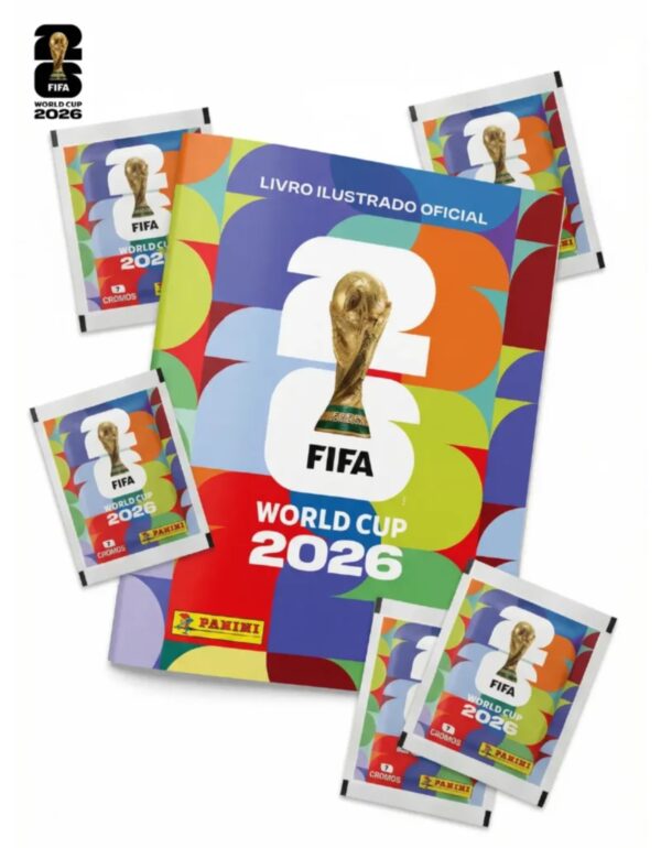 Kit 12 Pacotes + Album Brochura FIFA WORLD CUP 2026 PANINI Copa do Mundo 2026