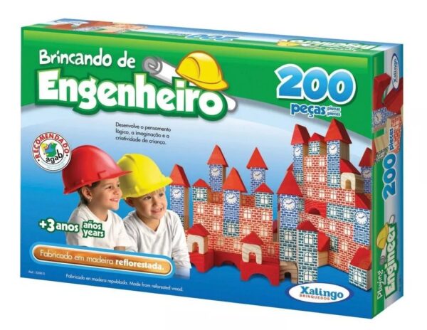 Brincando De Engenheiro – Nº6 Blocos de Montar 200 Peças Xalingo 53065
