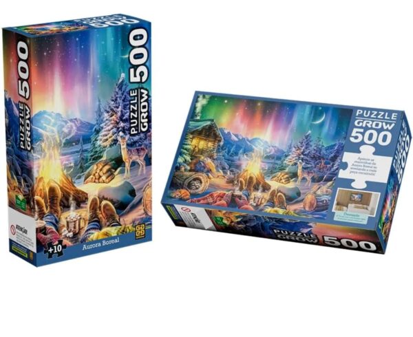 Quebra-cabeça 500 peças Aurora Boreal – Grow