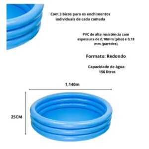 Piscina Infantil Azul Cristal 156L – Intex 59416