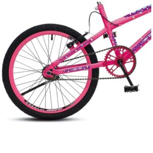 Bicicleta Infantil Colli Jully Aro 20 Com Cestinha – Rosa Neon
