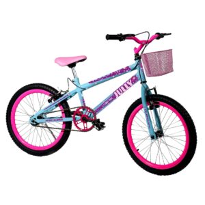 Bicicleta Infantil Colli Jully Aro 20 Com Cestinha – Azul Champanhe