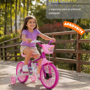 Bicicleta Infantil Aro 12 Nathor Flower 12