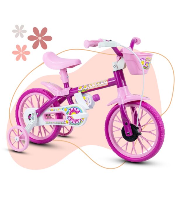 Bicicleta Infantil Aro 12 Nathor Flower 12