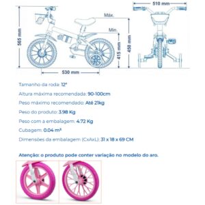 Bicicleta Infantil Aro 12 Nathor Mechanic 2