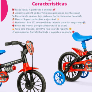 Bicicleta Infantil Aro 12 Nathor Mechanic 2