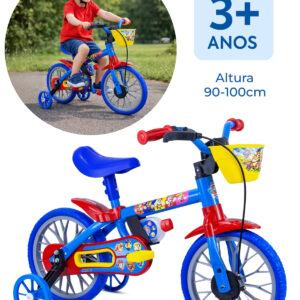 Bicicleta Infantil Aro 12 Nathor Patrulha Canina