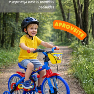 Bicicleta Infantil Aro 12 Nathor Patrulha Canina