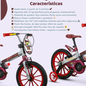 Bicicleta Infantil Aro 16 Nathor AVENGERS