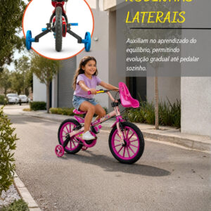 Bicicleta Infantil Aro 16 Nathor BARBIE 2