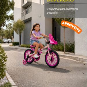Bicicleta Infantil Aro 16 Nathor BARBIE 2