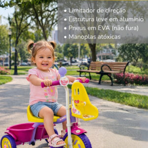 Triciclo Infantil Nathor De Alumínio Pet Friends