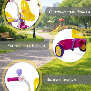Triciclo Infantil Nathor De Alumínio Pet Friends